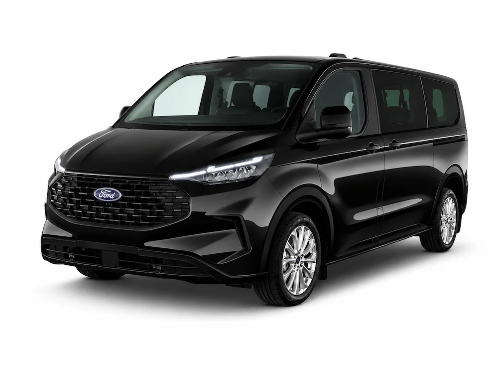 Black Ford Tourneo Custom, the Spacious Van used for these private transfers